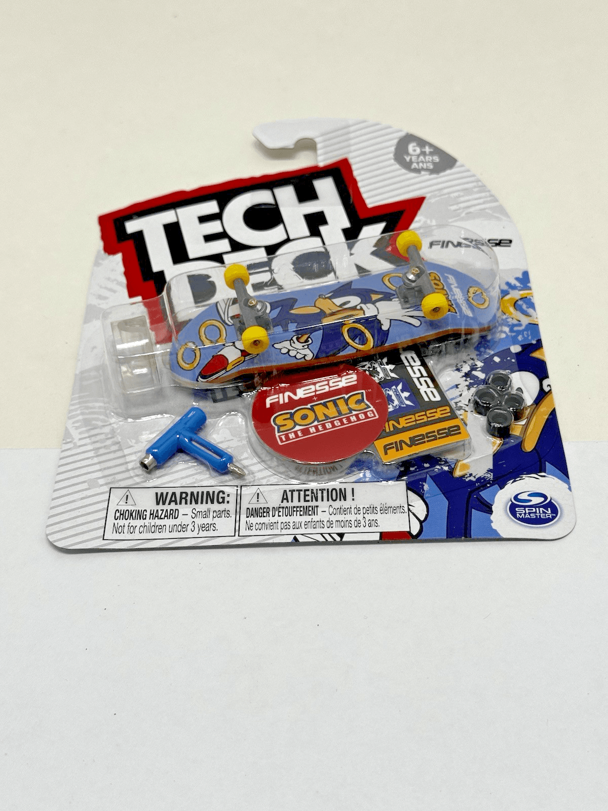 Tech Deck Finesse Sonic the Hedgehog Rings fingerboard RARE - Thumbnail 3