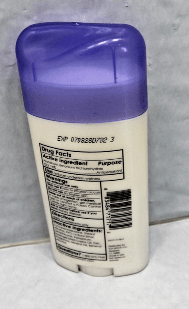 Sure Invisible Solid Anti-Perspirant and Deodorant - Unscented 07/2028 - Thumbnail 2