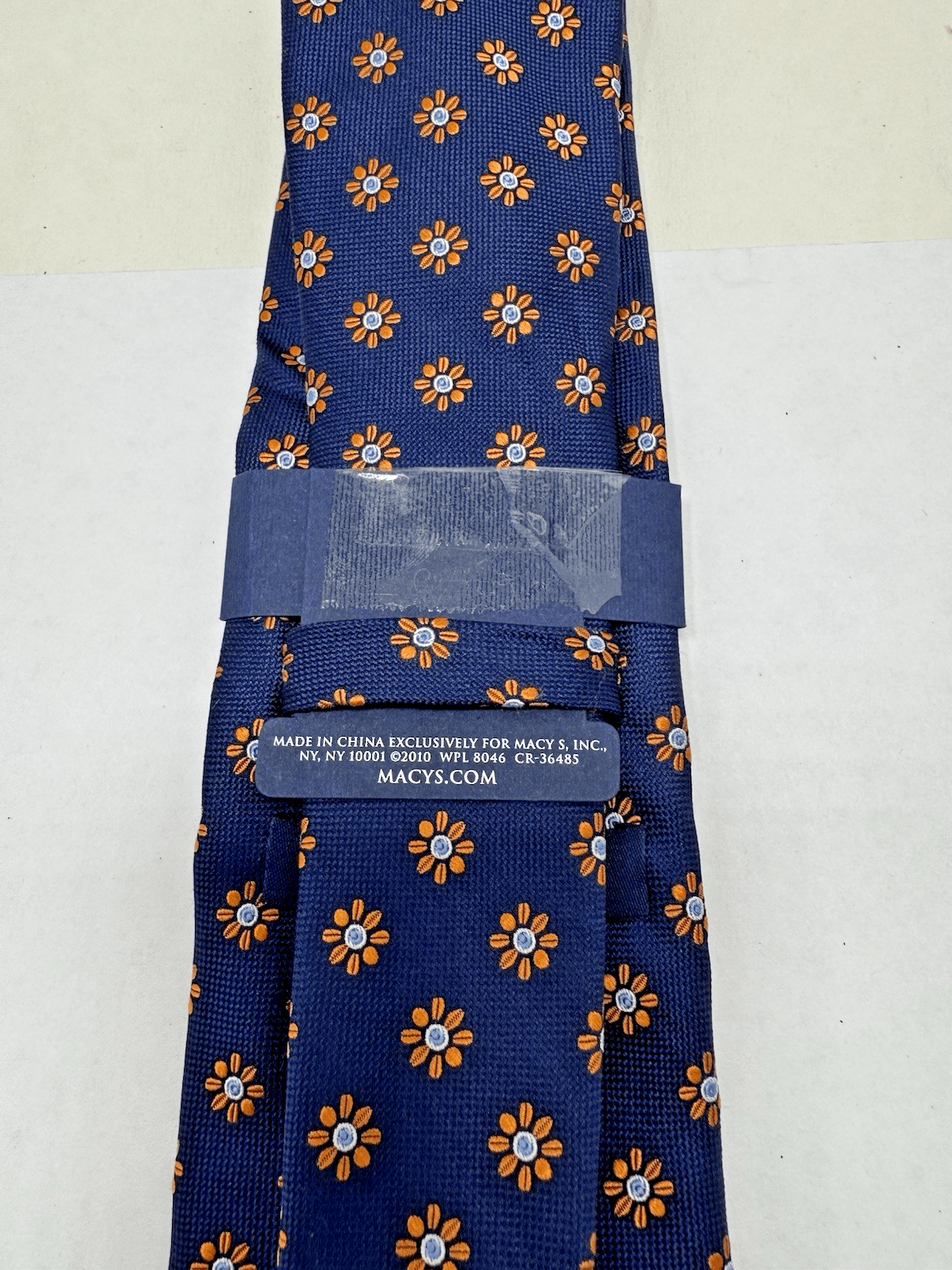CLUB ROOM ESTATE NECKWARE Navy Blue Prospect Neat Flower Neck Tie NEW - Thumbnail 2