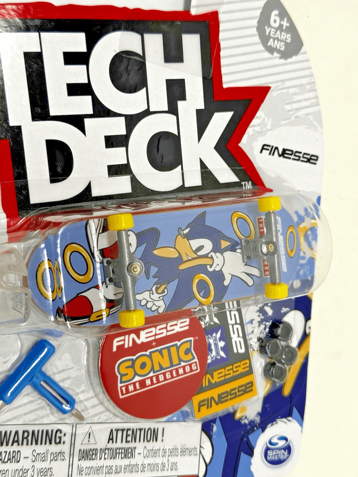 Tech Deck Finesse Sonic the Hedgehog Rings fingerboard RARE - Thumbnail 4