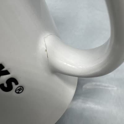 Starbucks Tall Coffee Mug 18 Fl Oz White Cup Black Mermaid Logo Design 2014 Used - Thumbnail 4