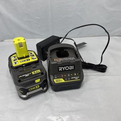 RYOBI ONE+ 18V CHARGER WITH BATTERY 18V - 4Ah Never Used - Thumbnail 3