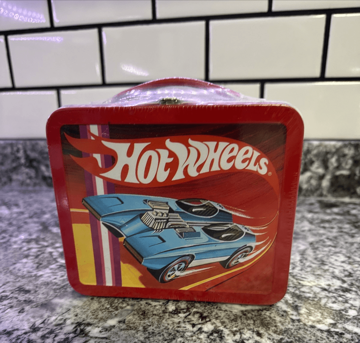 Hallmark School Days Mini Lunch Box 1970s Hot Wheels New Sealed - Image 1