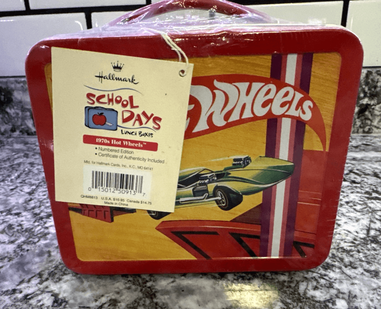 Hallmark School Days Mini Lunch Box 1970s Hot Wheels New Sealed - Thumbnail 3