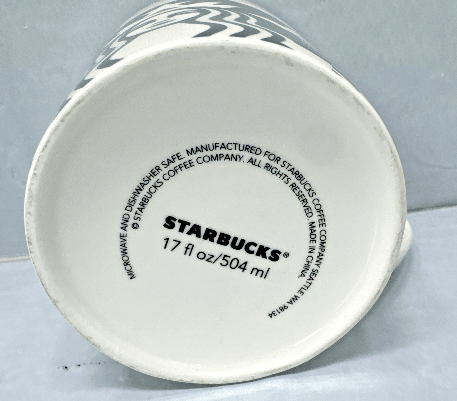 2017 STARBUCKS Coffee Co. Mug Cup Mermaid Siren Logo 14 fl. oz White Green - Thumbnail 3