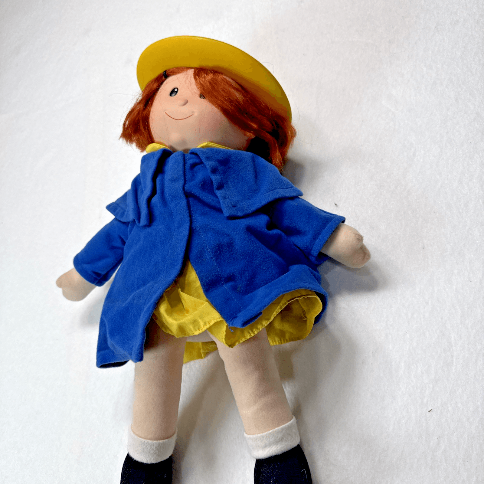 Madeline Plush Doll Yellow Hat Blue Coat 1998 Rare Vintage Collectible Kids Gift - Thumbnail 2