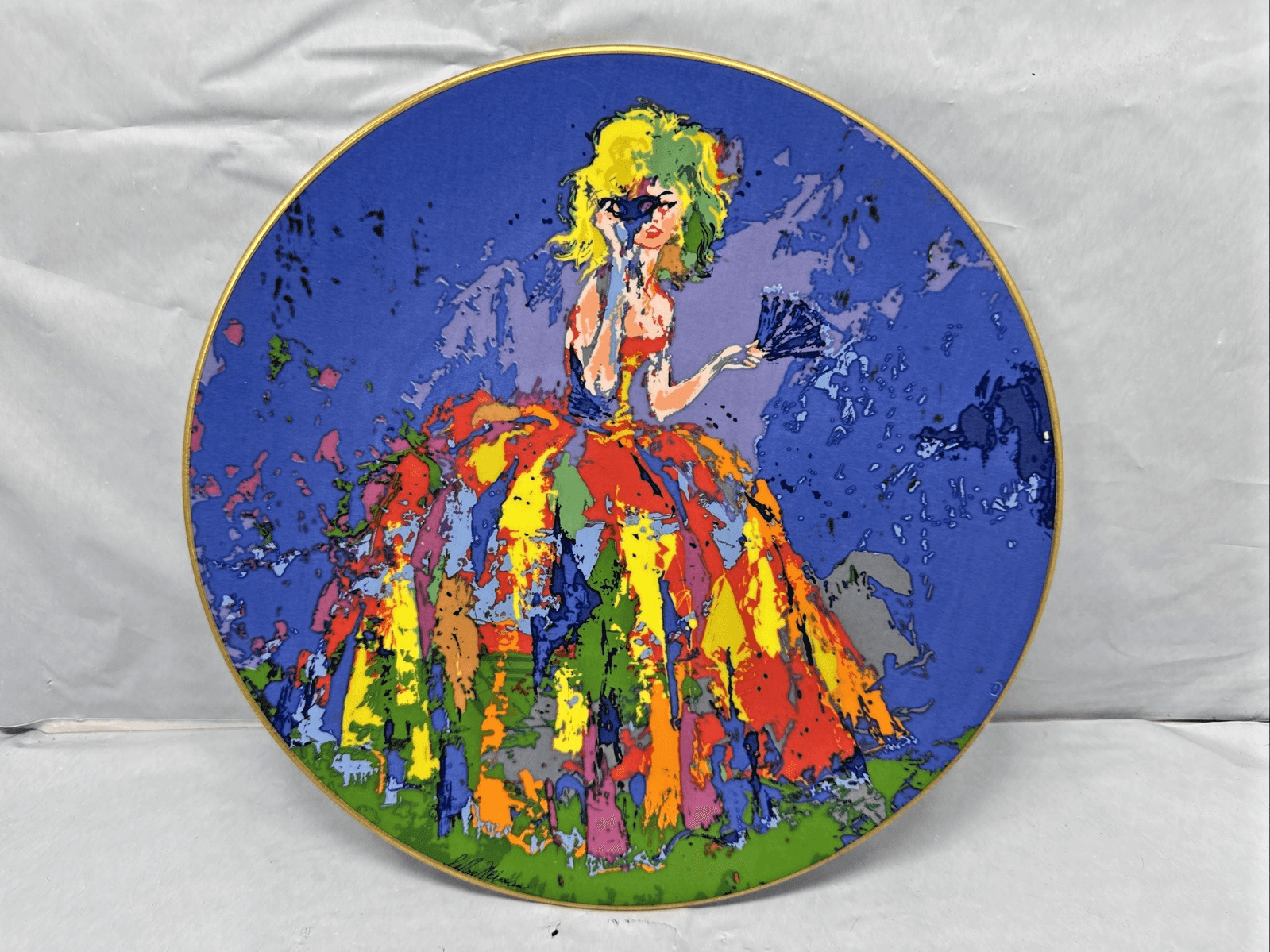 1977 Royal Doulton Columbine LeRoy Neiman Collector Plate - Thumbnail 3