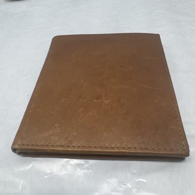 Leather Men's Trifold Wallet, Brown - FREE SHIPPING - Image 1