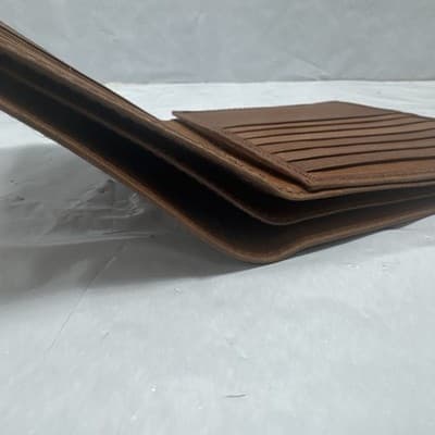 Leather Men's Trifold Wallet, Brown - FREE SHIPPING - Thumbnail 2
