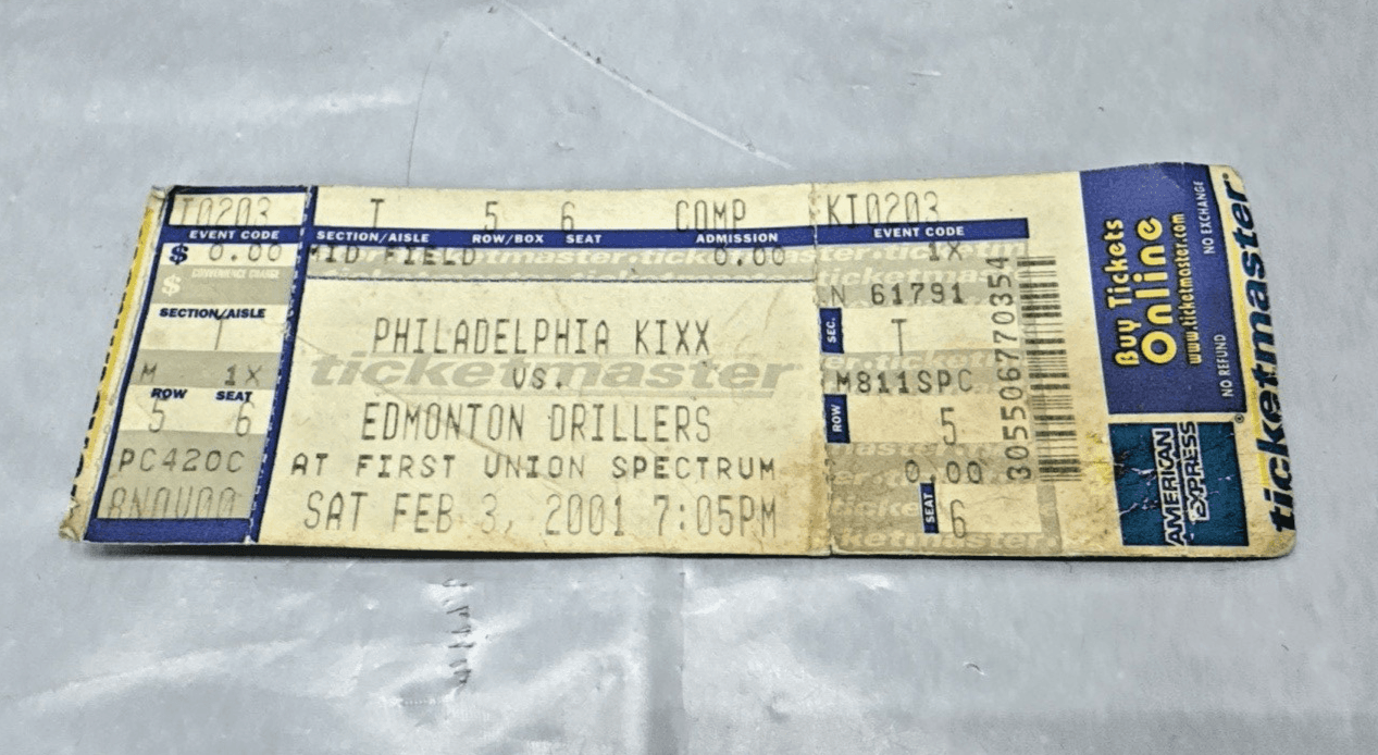 Philadelphia Kixx vs Baltimore Spirit 3/29/1997 Game Ticket Stub Collectors Rare - Image 1