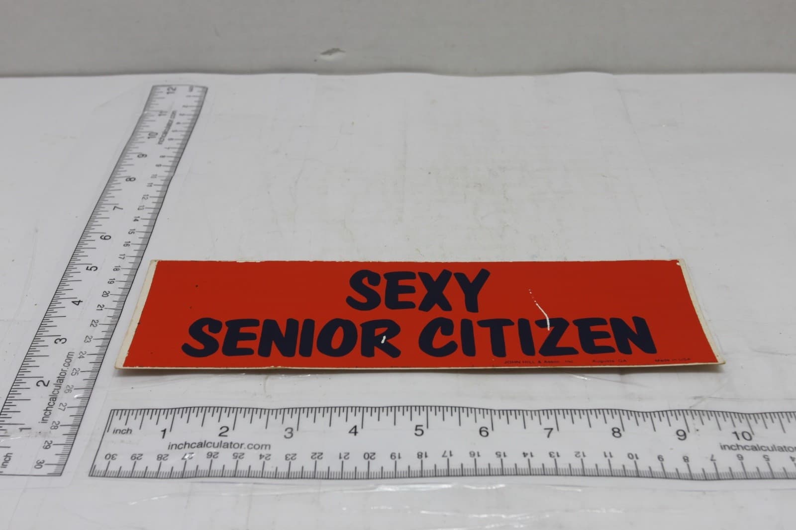 10in x 3in Bumper Sticker "SEXY SENIOR CITIZEN" - Thumbnail 2