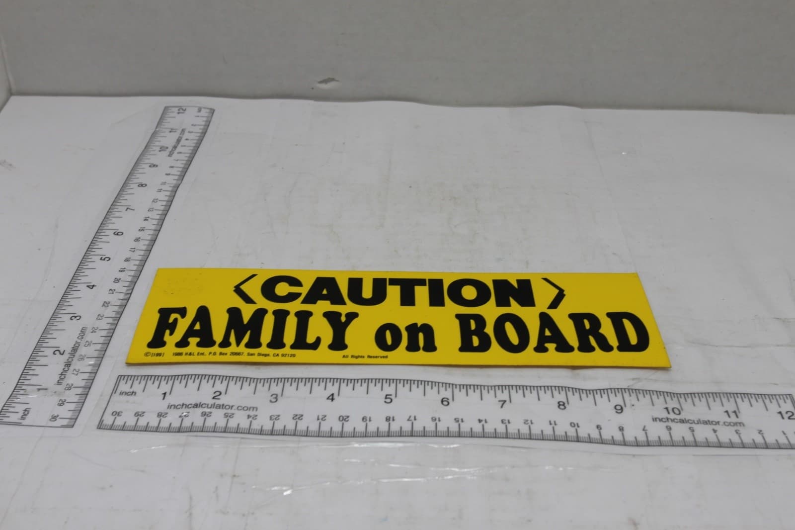 10in x 3in Bumper Sticker "Caution Family On Board" - Thumbnail 2