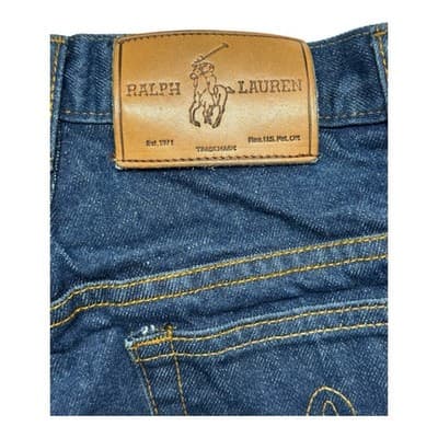 RALPH Lauren Jeans 29x32 Dark Blue Straight No tag, Measured - Thumbnail 3