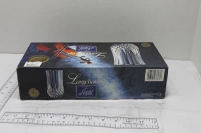 CRISTAL D'ARQUES 5.375" Iced Tea LONGCHAMP 11 Ounce Tumbler - UNUSED Set Of 4 - Thumbnail 5