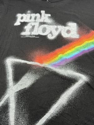 Vintage 1987 Pink Floyd Dark Side of the Moon Tour Tshirt Mens SMALL SOFT - Thumbnail 2