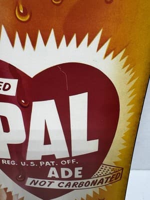 RARE SCARCE PAL ADE SODA ADVERTISING SODA SIGN - Thumbnail 8