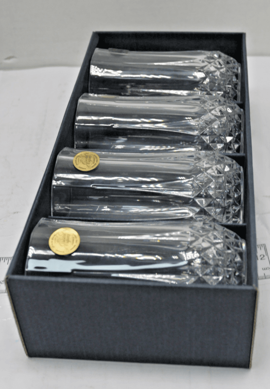 CRISTAL D'ARQUES 5.375" Iced Tea LONGCHAMP 11 Ounce Tumbler - UNUSED Set Of 4 - Thumbnail 2