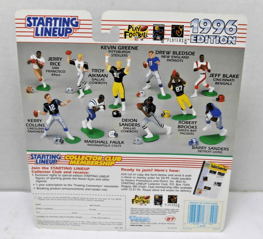 Starting Lineup 1996 NFL Football Jerry Rice San Francisco 49ers Action Figure - Thumbnail 2