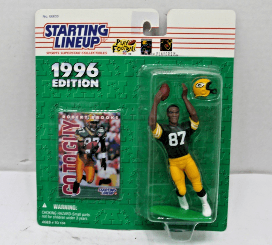 Robert Brooks Green Bay Packers 1996 Starting Lineup NFL figure #87 WR NEW NIB - Image 1