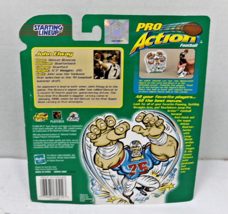1999 John Elway DENVER BRONCOS NFL Pro Action Figure Starting Lineup Collectible - Thumbnail 2