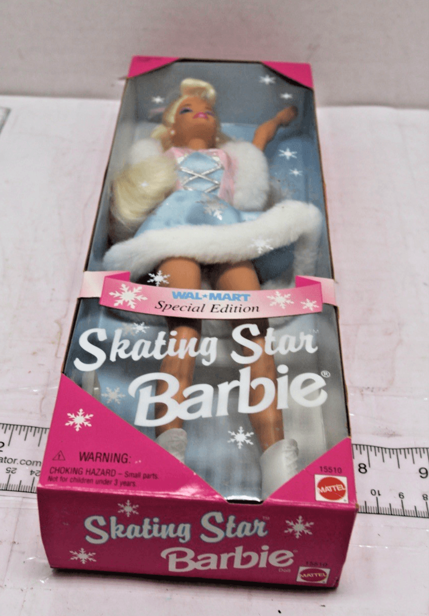 NEW SKATING STAR WALMART SPECIAL EDITION BARBIE 1995 NIB NRFB #15510 - Thumbnail 2