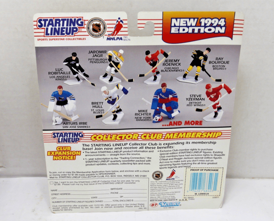 Starting LineUp Mario Lemieux Pittsburgh Penguins Hockey 1994 Action Figure NHL - Thumbnail 2