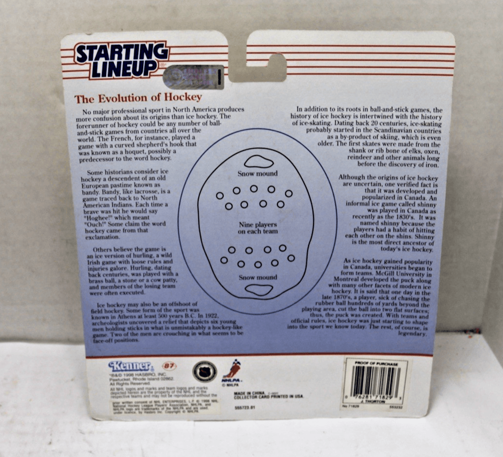 1998 Starting Lineup Joe Thornton Boston Bruins Action Figure New - Thumbnail 2