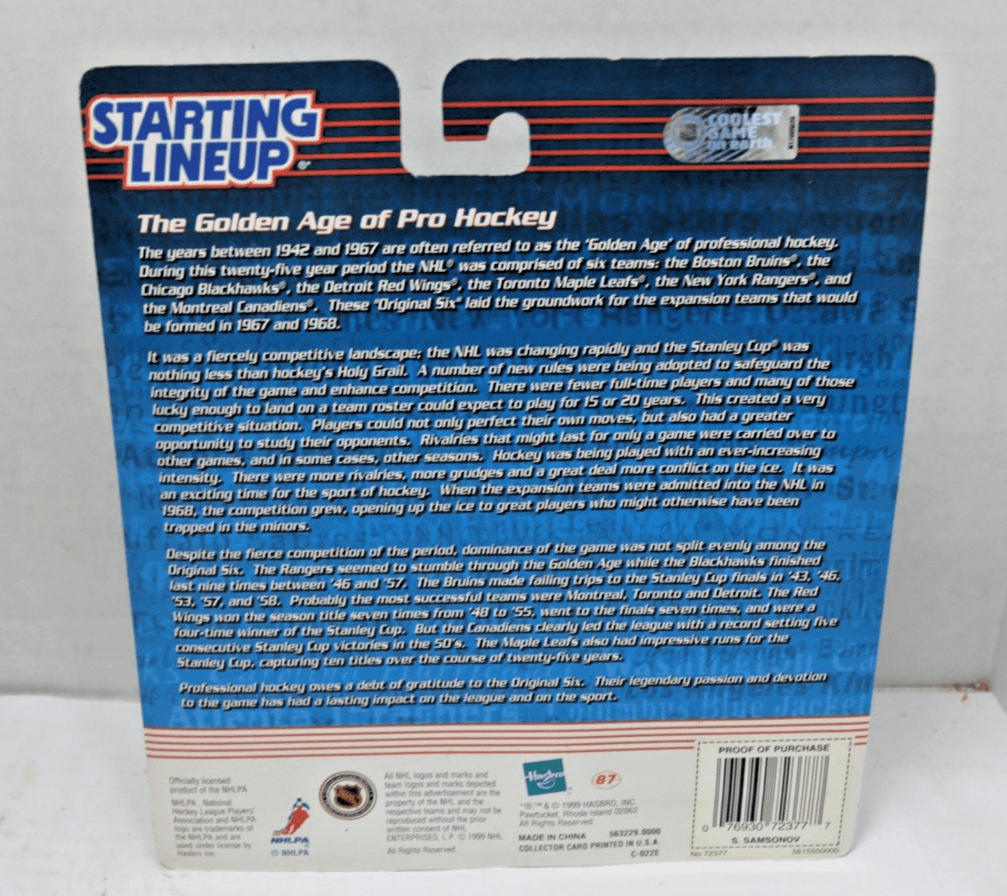 1999-2000 NHL Starting Lineup Sergei Samsonov Boston Bruins Action Figure NIB - Thumbnail 2