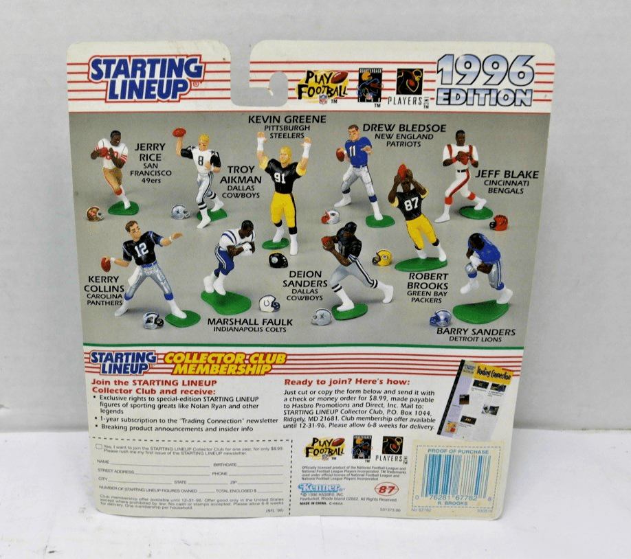 Robert Brooks Green Bay Packers 1996 Starting Lineup NFL figure #87 WR NEW NIB - Thumbnail 2