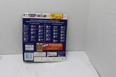 1991 Kenner Starting Lineup Figure Delino DeShields Montreal Expos W/Coin - Thumbnail 2