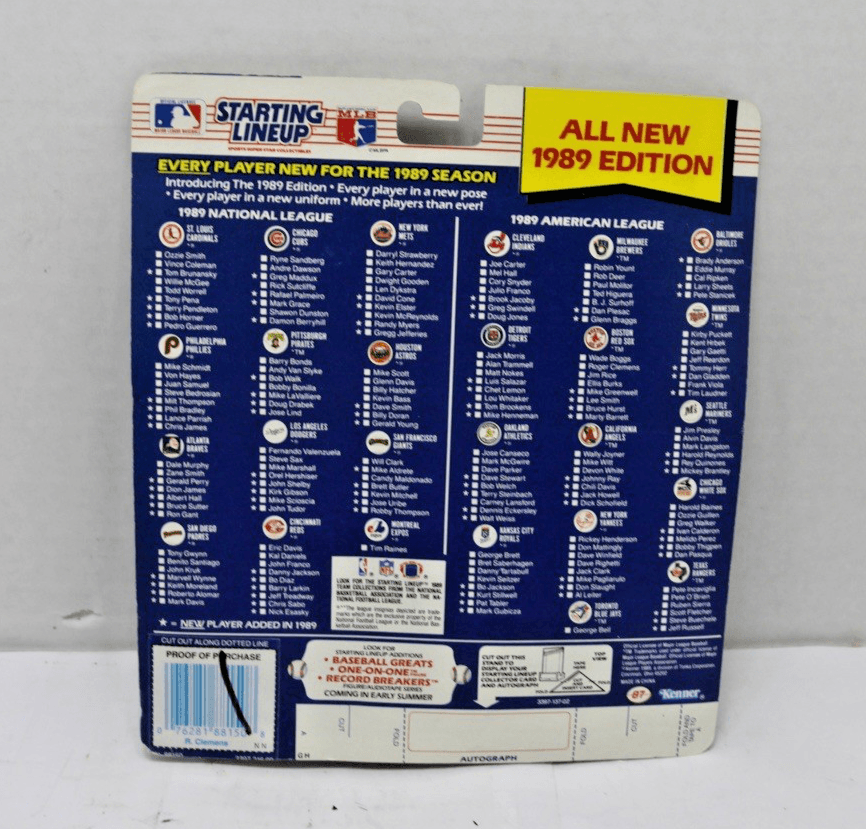 1989 Kenner Starting Lineup MLB Boston Red Sox Roger Clemens Figure - Thumbnail 2