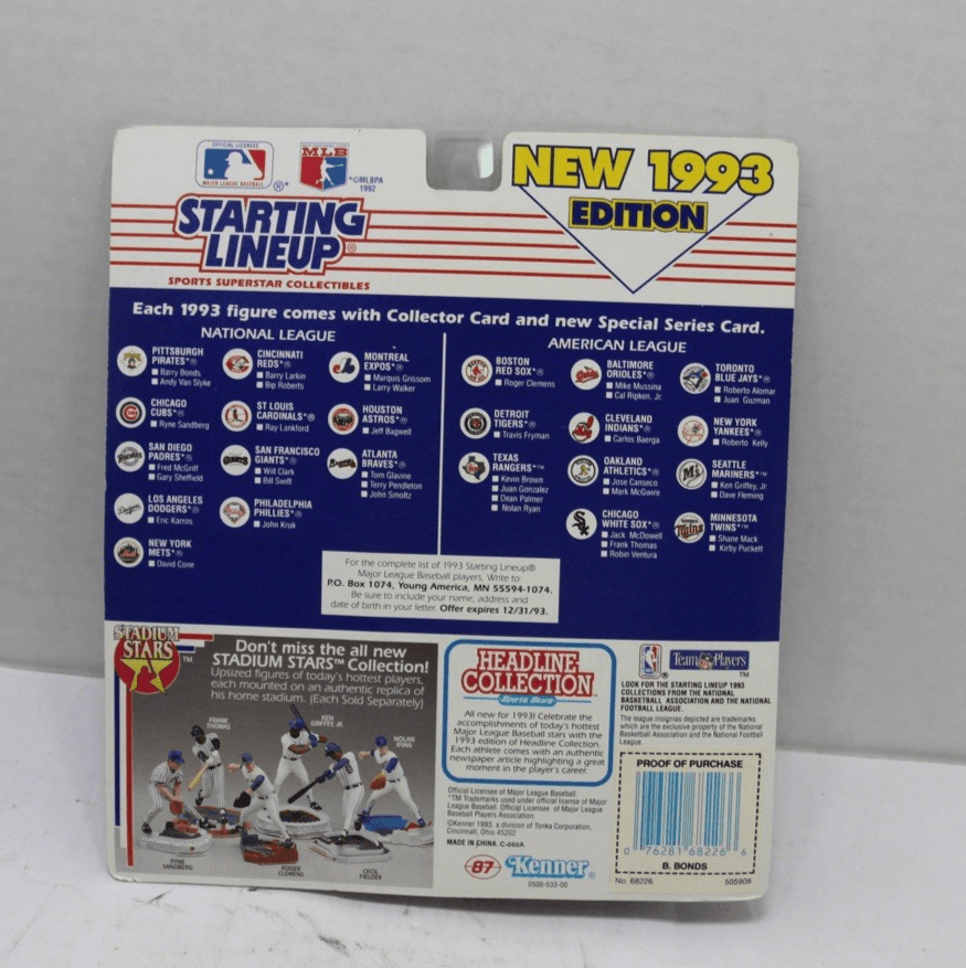 1993 STARTING LINEUP BARRY BONDS EXTENDED FIGURE AND CARDS NEW IN PACKAGE - Thumbnail 2