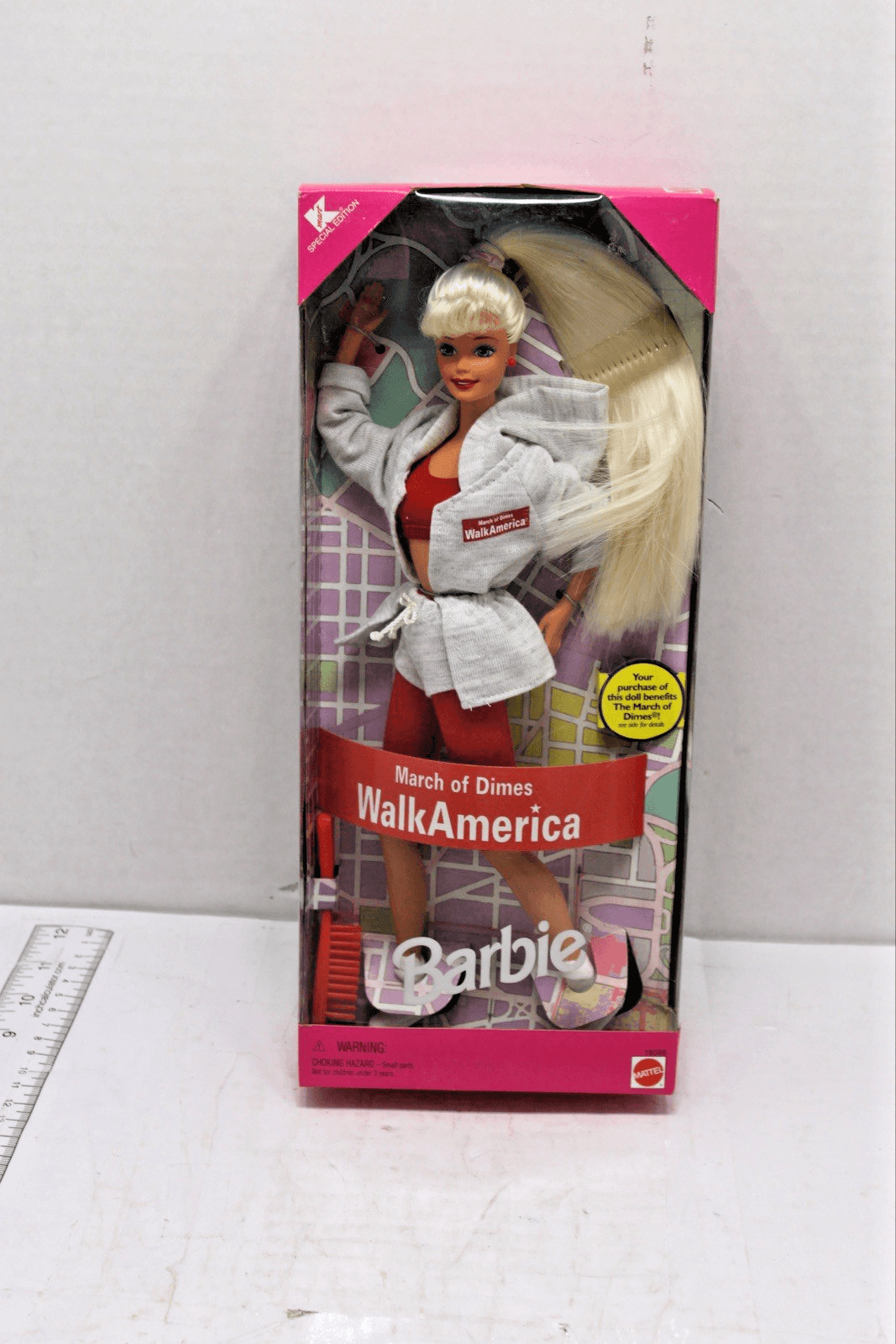 Mattel 18506 March of Dimes WalkAmerica Barbie Doll [1997] NIB - Image 1