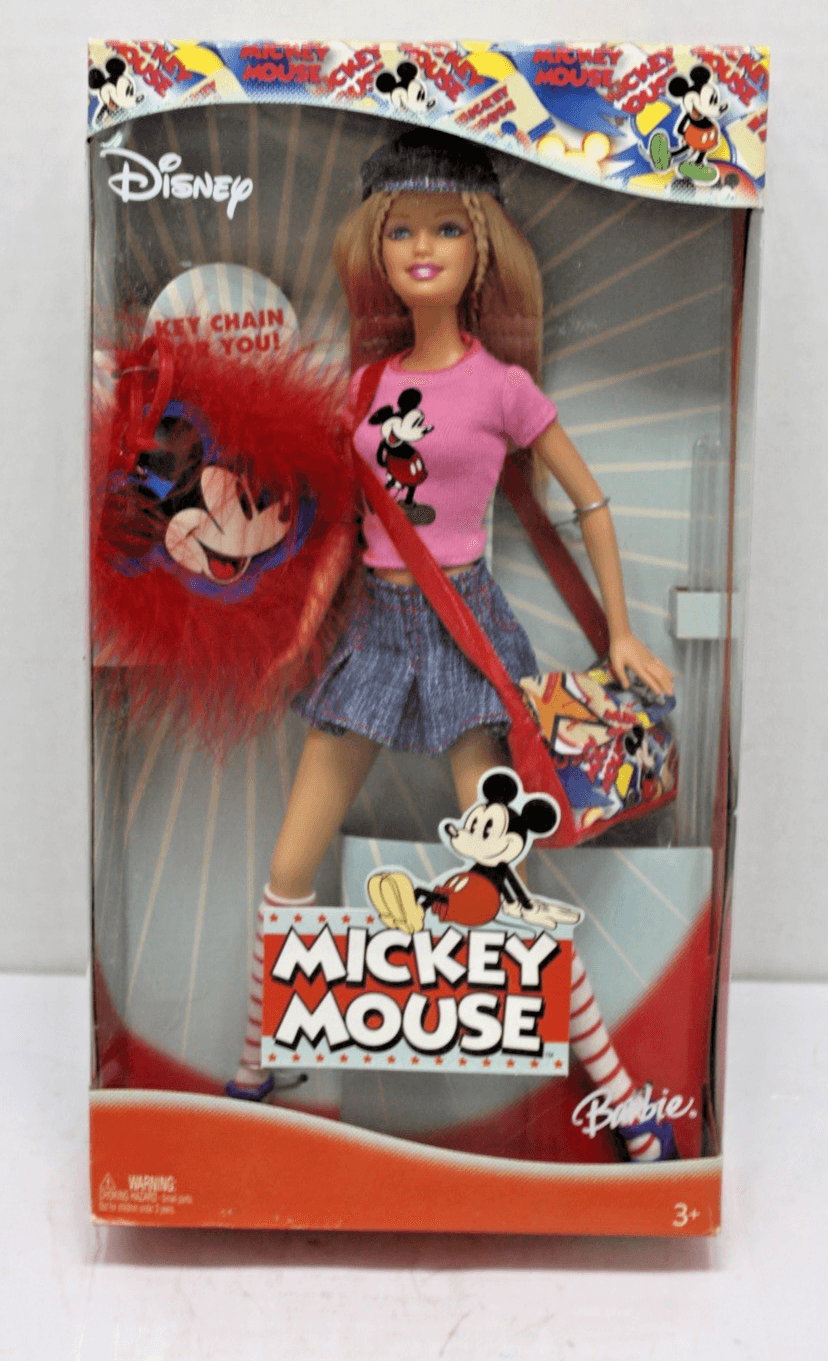 Barbie Loves Mickey Mouse Barbie Doll 2004 Mattel H6468 - Image 1