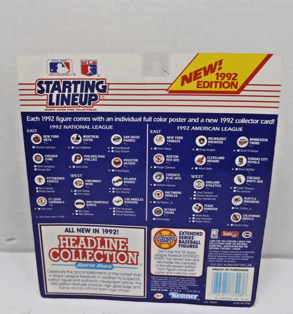 1992 MLB Starting Lineup - Ken Griffey Jr (Swing Pose) Variant Seattle Mariners - Thumbnail 2