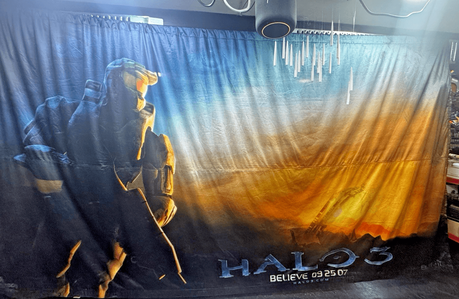 Halo 3 Believe 09.25.07 Promotional Banner Rare Huge 8’ X 14.5’ Sign - Thumbnail 2