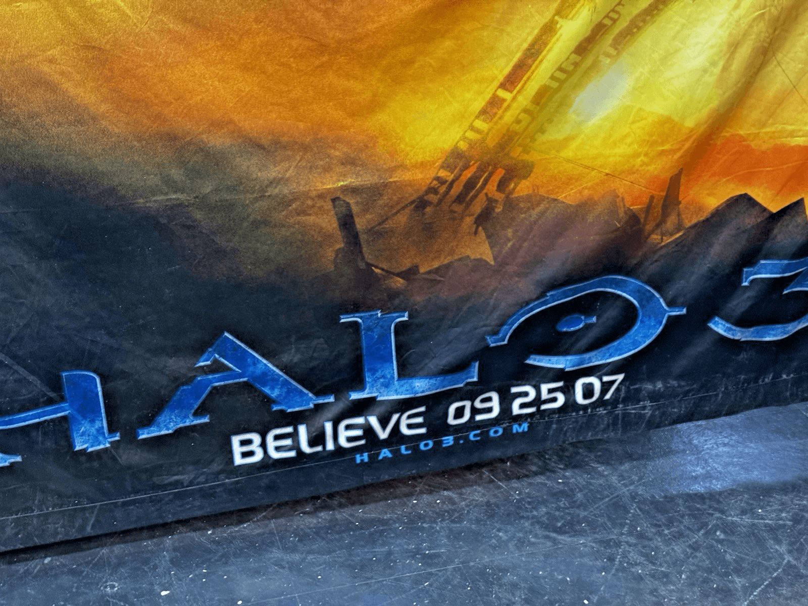 Halo 3 Believe 09.25.07 Promotional Banner Rare Huge 8’ X 14.5’ Sign - Thumbnail 9