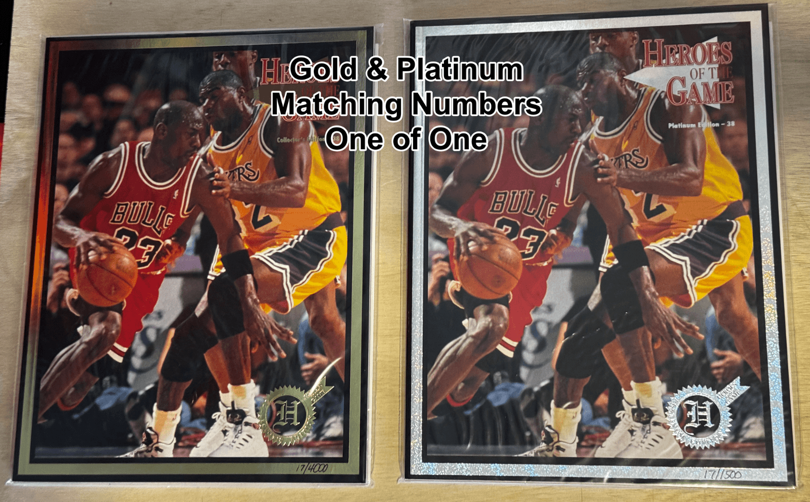 Heros of The Game Michael Jordan #29 17/7500 & 17/1500 Rare Vintage - Image 1