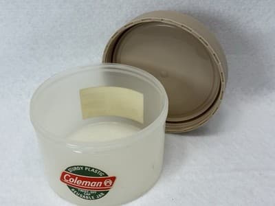Vintage Coleman 16oz Sturdy Plastic Reusable Jar Container Camping Hiking Rare - Thumbnail 5