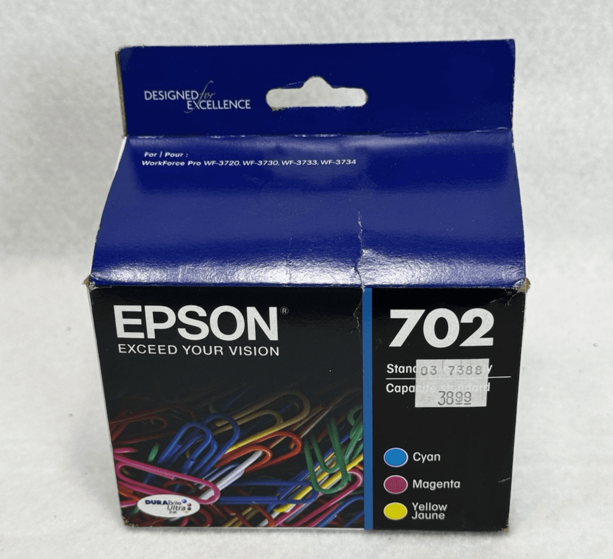 Genuine Epson 702 Black, Cyan, Magenta, Yellow Ink Cartridges Combo Pack 2/2026 - Image 1
