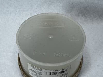 Vintage Coleman 16oz Sturdy Plastic Reusable Jar Container Camping Hiking Rare - Thumbnail 4