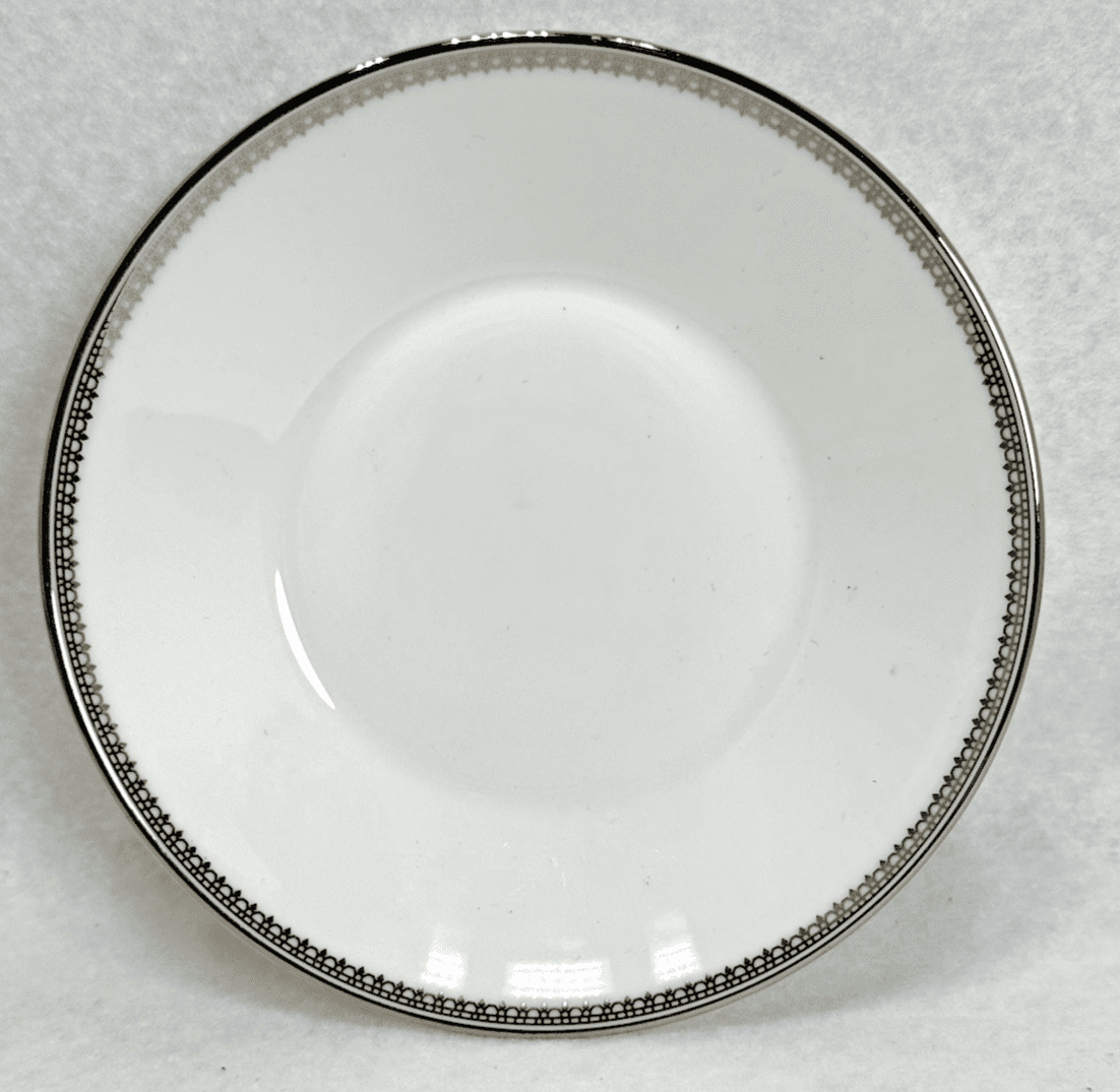 Vera Wang Wedgwood Grosgrain Platinum 5.5" Saucer Fine Bone China - Thumbnail 2