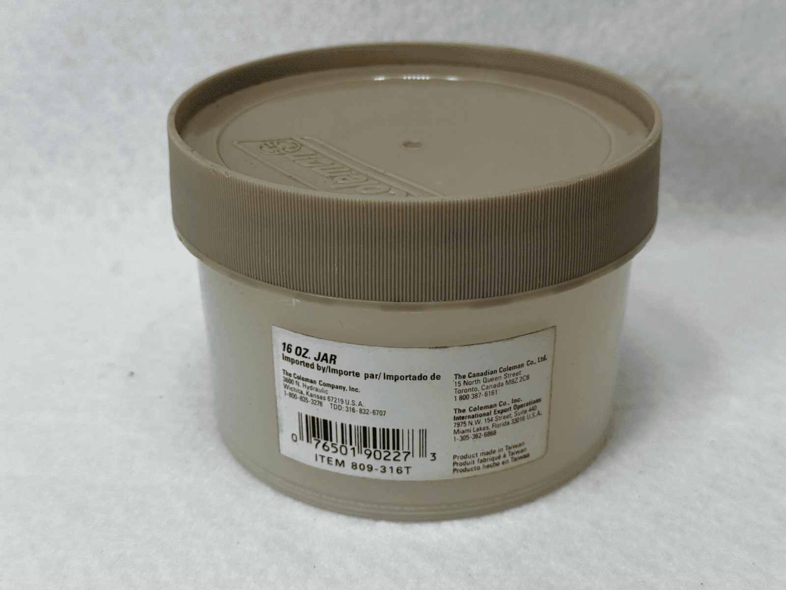 Vintage Coleman 16oz Sturdy Plastic Reusable Jar Container Camping Hiking Rare - Thumbnail 2