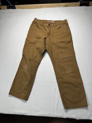 Men's Tan Carhart Relaxed Fit Workwear Pants Size 34x32 Skater Activewear Stain - Image 1