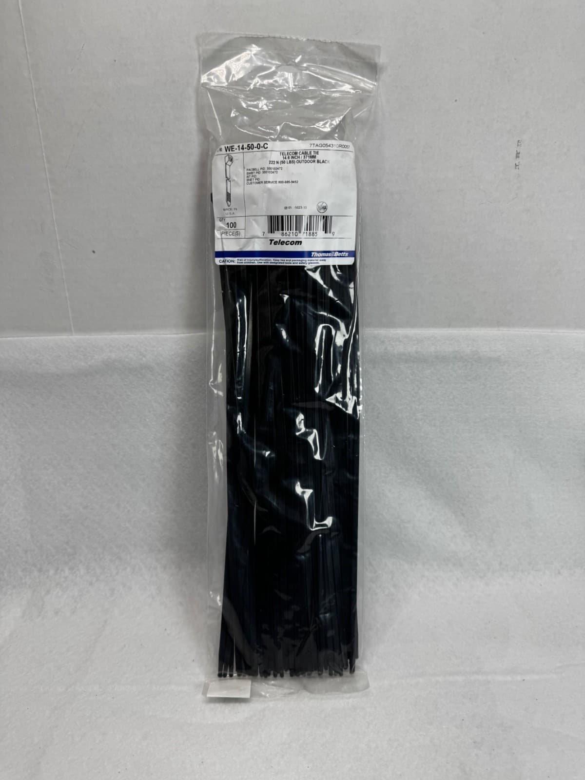 Catamount 11-Inch UV Protected Black Cable Ties - Pack of 500 WE-14-50-0-C - Image 1