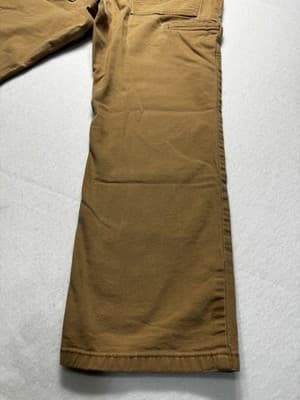 Men's Tan Carhart Relaxed Fit Workwear Pants Size 34x32 Skater Activewear Stain - Thumbnail 5