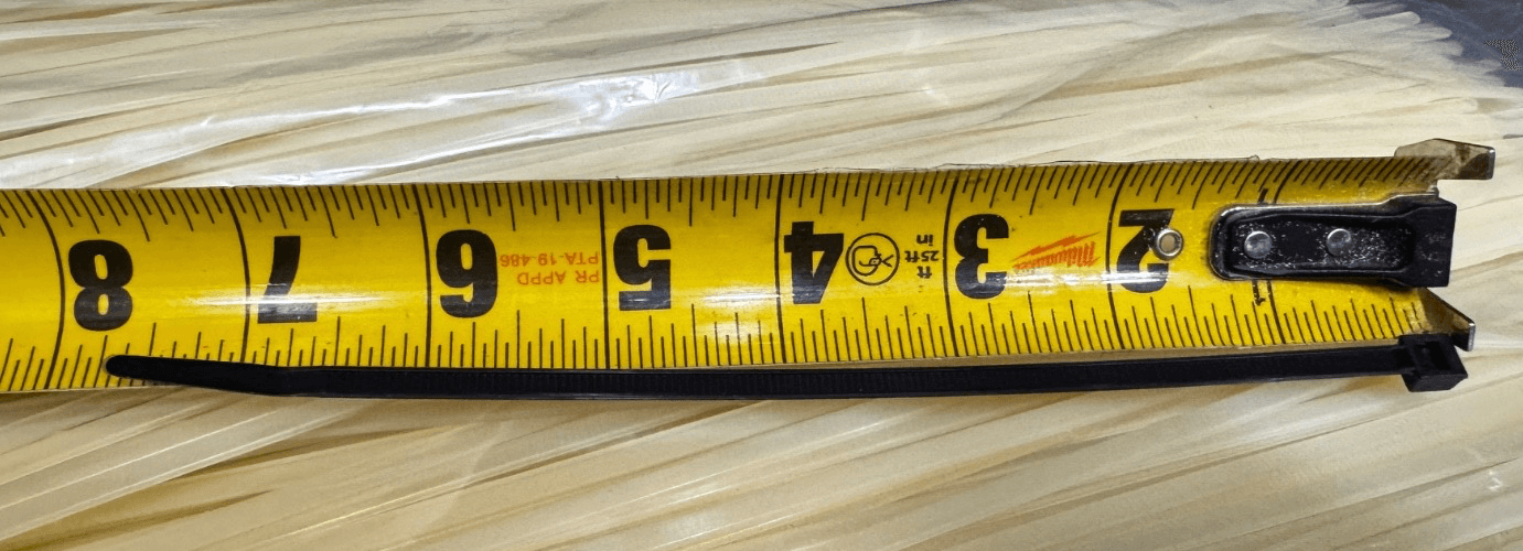 2 Packs of 100 ct 8-Inch Self-Locking Black Cable Ties 40lbs - Thumbnail 2