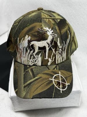 Camouflage Deer Embroidered Ball Cap Perfect Outdoor Events: Hunting & Fishing - Image 1