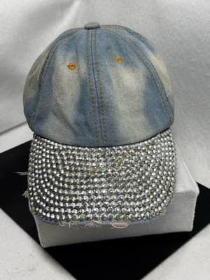 Jean Cap With Rhinestone Decor Adjustable Womens - Image 1