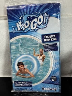 Brand New Bestway H2O Go! Frosted Neon Pool / Beach Swim Ring Ages 10+ - Image 1